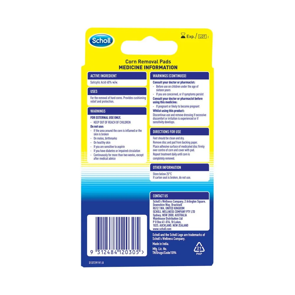 Scholl Corn Removal Pads 9pk