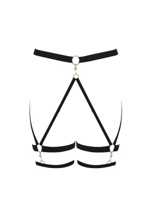 Simone Thigh Harness (Black / Gold)