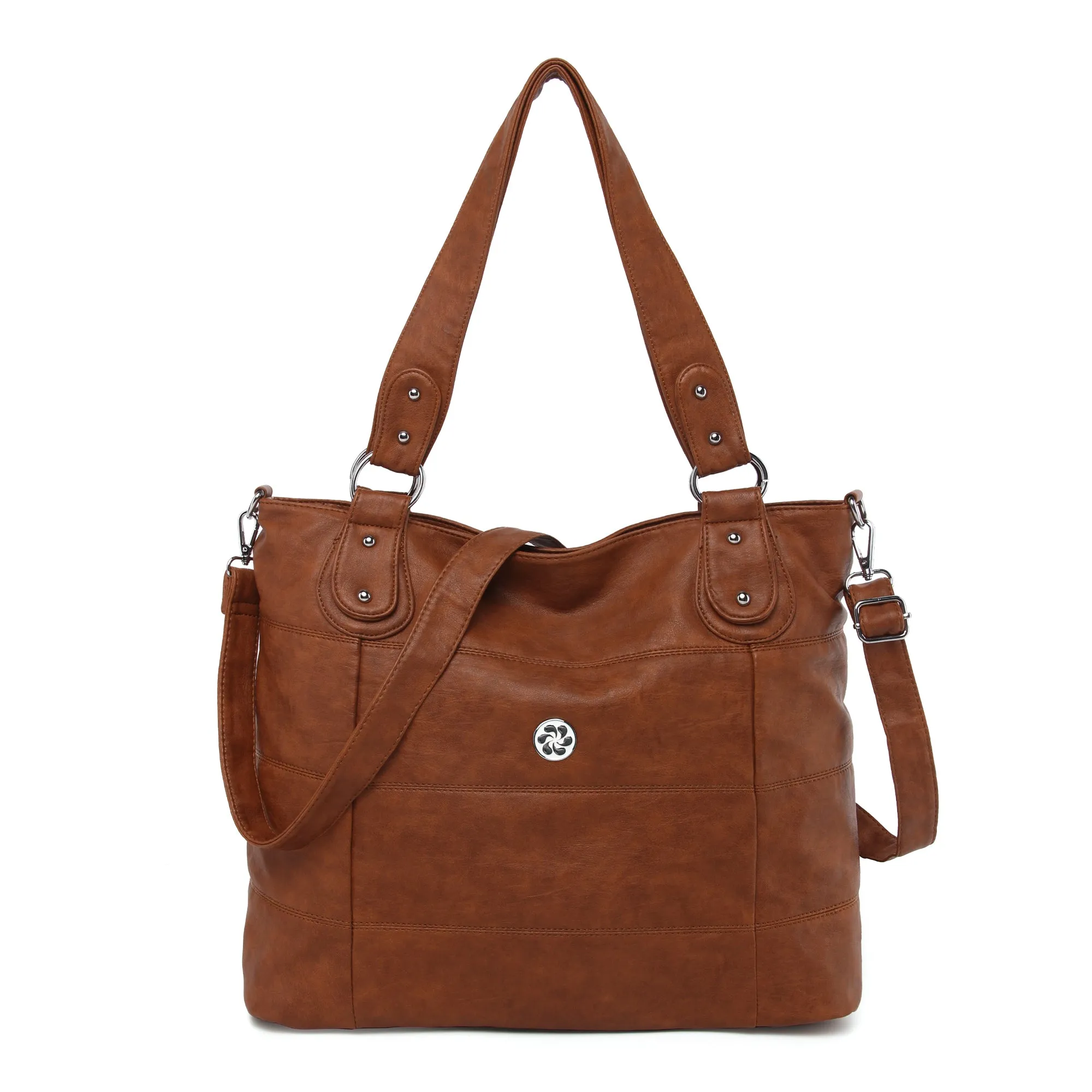 Soft Washed PU Leather Shoulder Crossbody Handbags