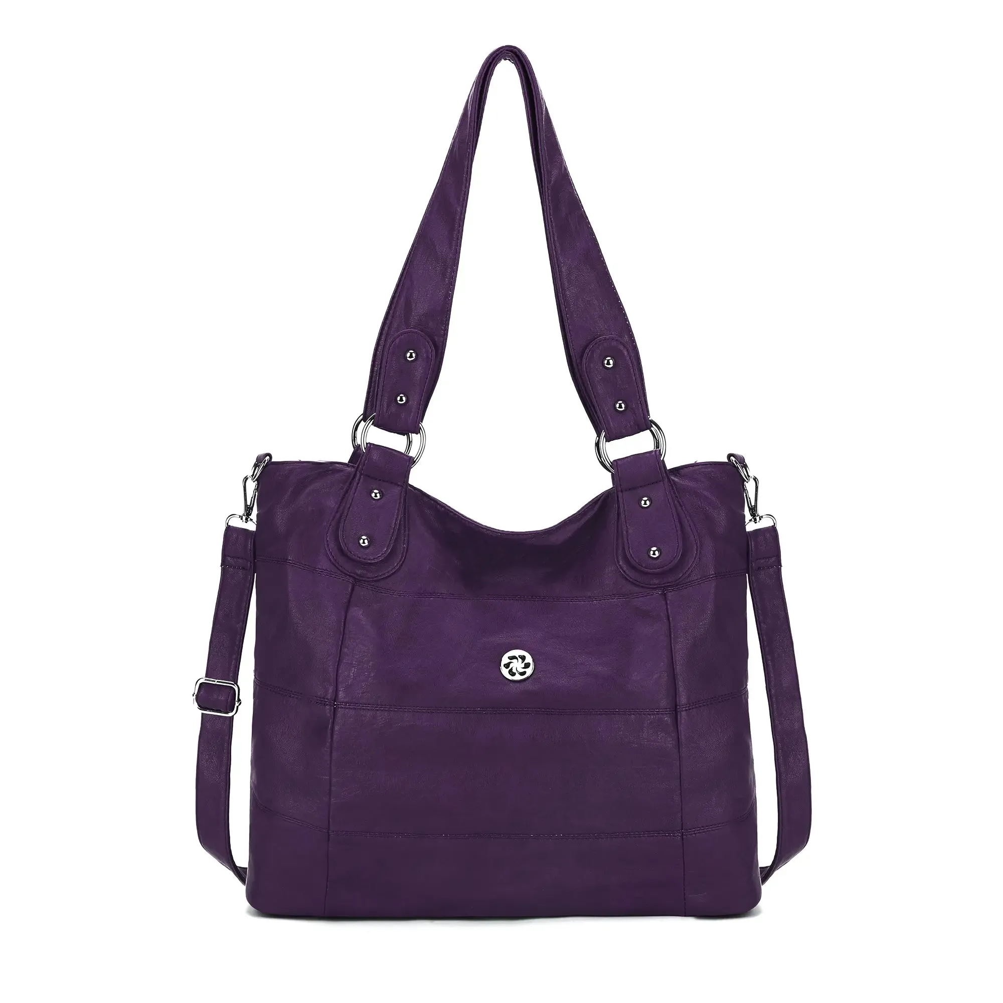 Soft Washed PU Leather Shoulder Crossbody Handbags