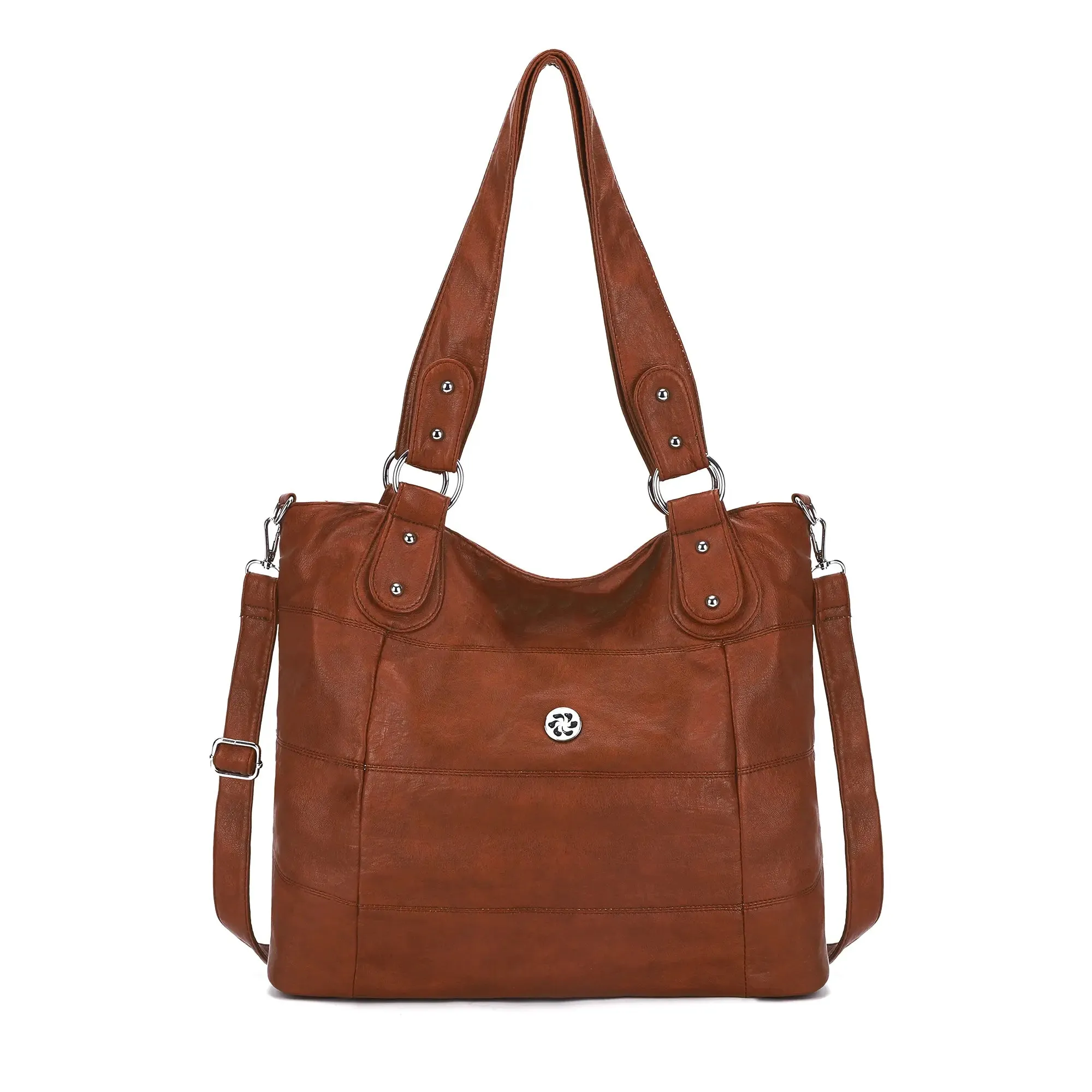 Soft Washed PU Leather Shoulder Crossbody Handbags