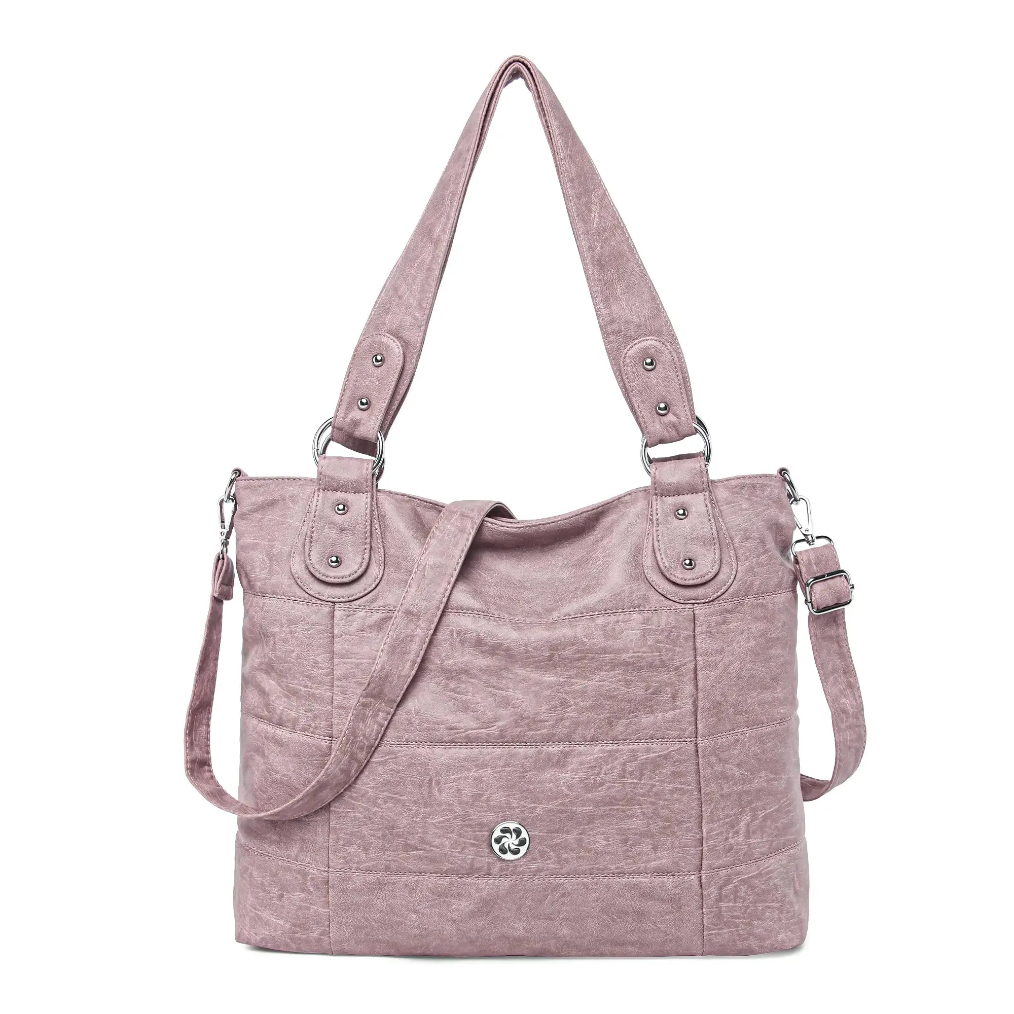 Soft Washed PU Leather Shoulder Crossbody Handbags