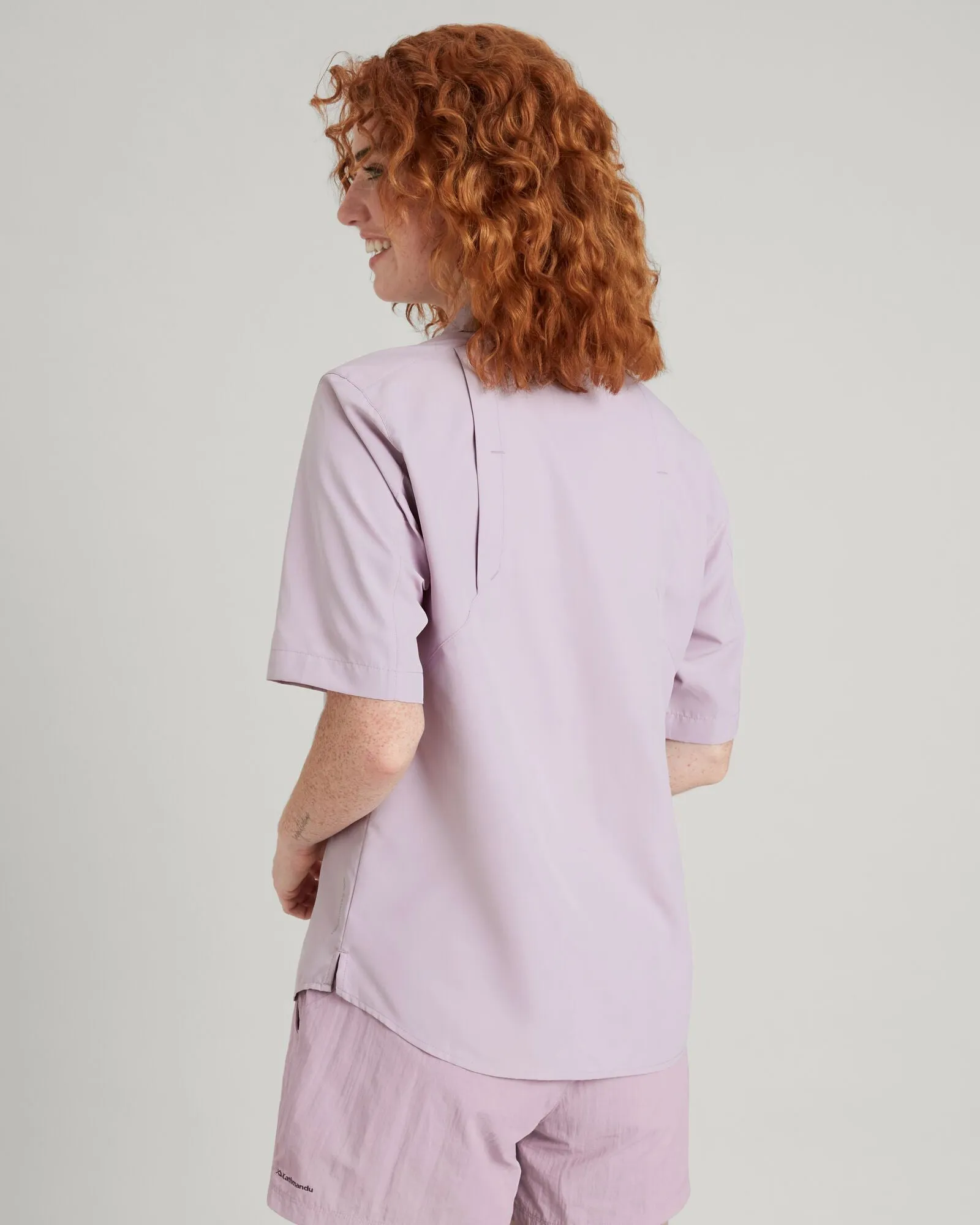 SUN-Scout UPF Women's Short Sleeve Shirt - Lupin Field