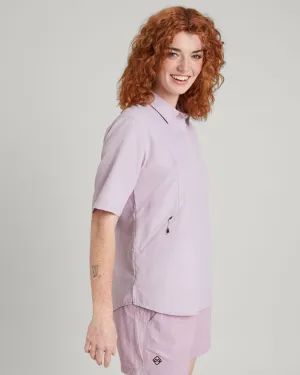 SUN-Scout UPF Women's Short Sleeve Shirt - Lupin Field