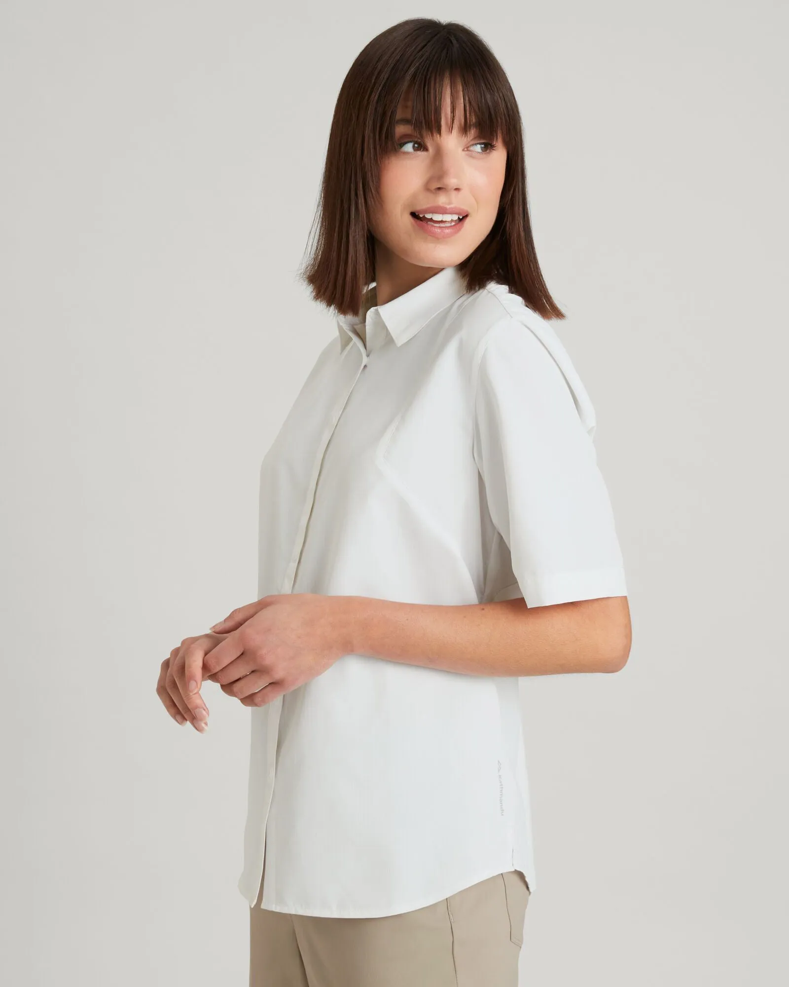 SUN-Scout UPF Women's Short Sleeve Shirt - White