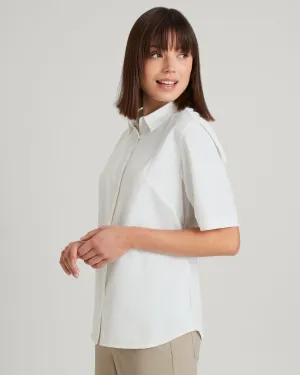 SUN-Scout UPF Women's Short Sleeve Shirt - White