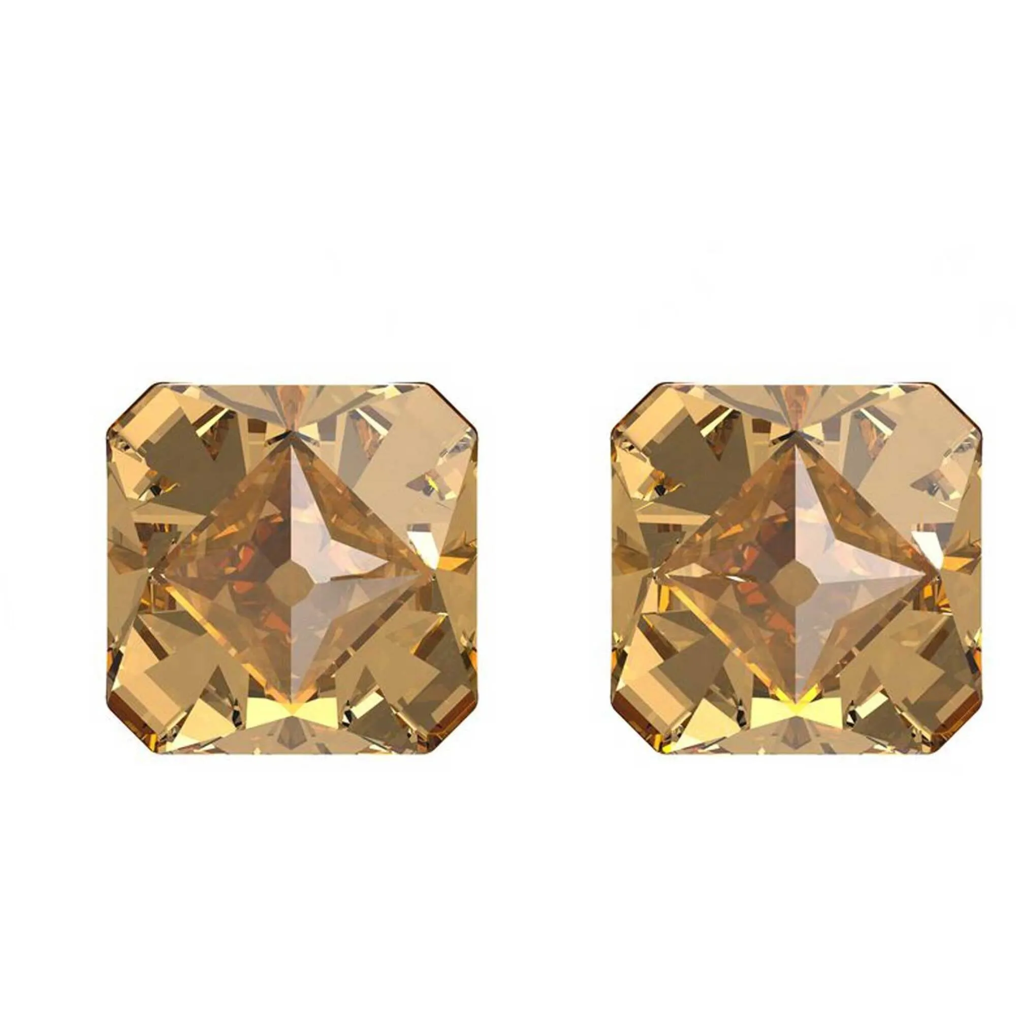 Swarovski Women's Earrings - Chroma Gold Plated with Pyramid Cut Crystal | 5613680