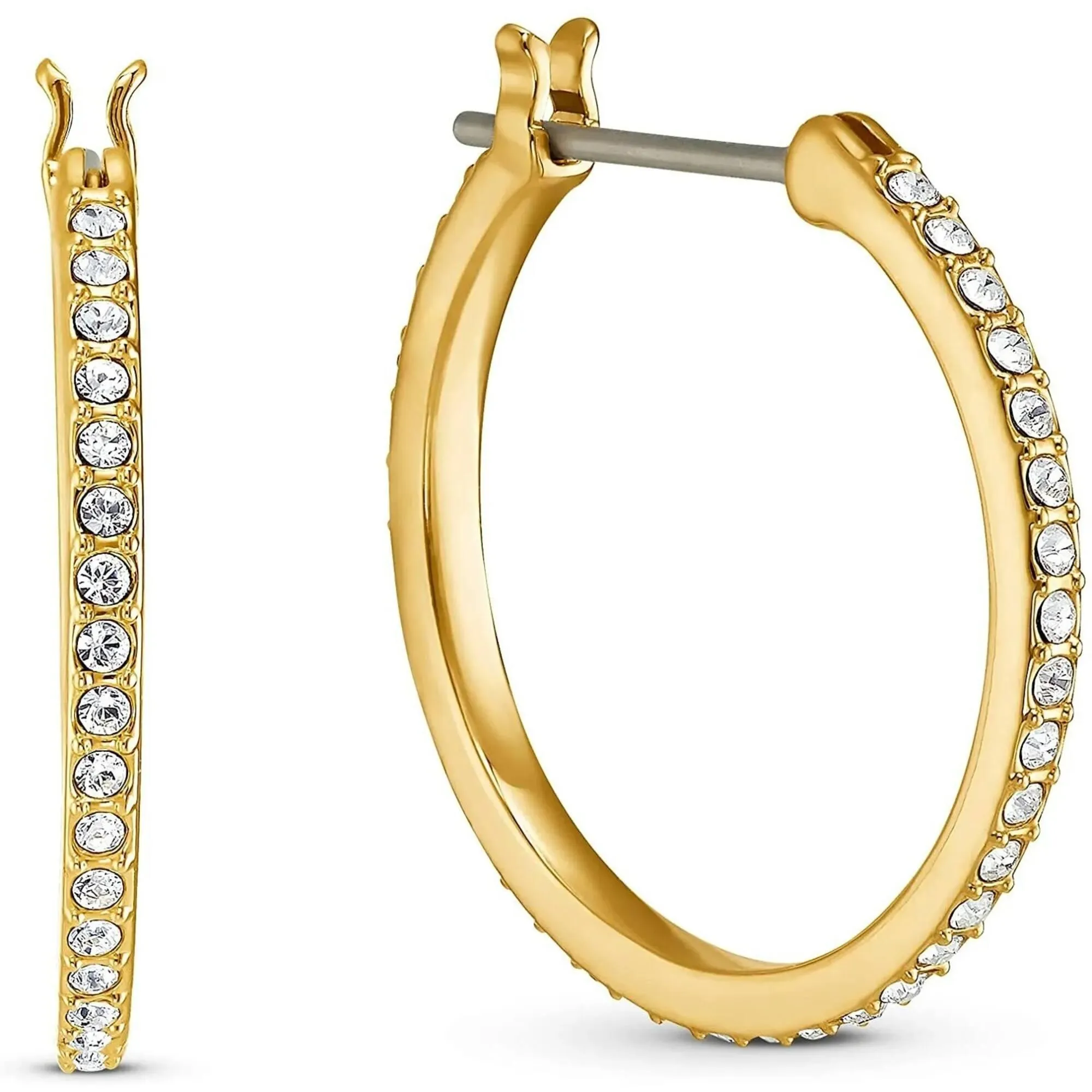 Swarovski Women's Earrings - Shell Pearl Yellow Gold Red and White Crystal | 5524185