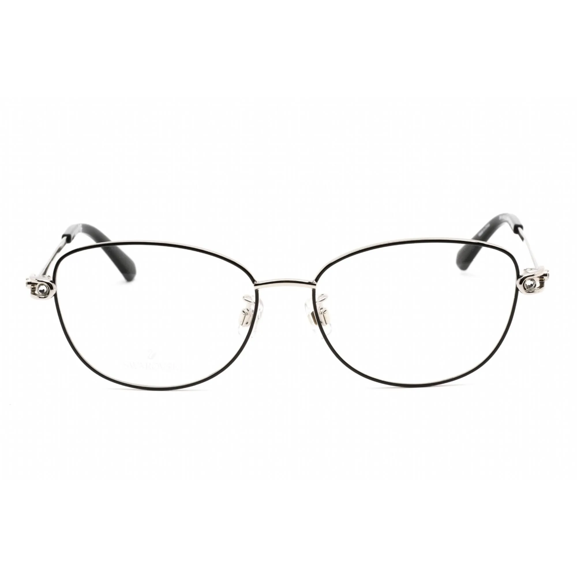 Swarovski Women's Eyeglasses - Cat Eye Shiny Palladium Metal Frame | SK5403-D 016