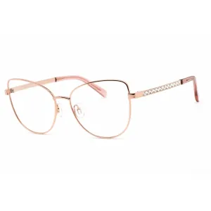 Swarovski Women's Eyeglasses - Full Rim Cat Eye Rose Gold Metal Frame | SK5451 033