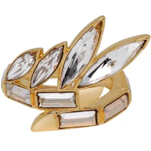 Swarovski Women's Ring - Wonder Woman Gold Tone Plated Crystal, Size 5.5 | 5546364