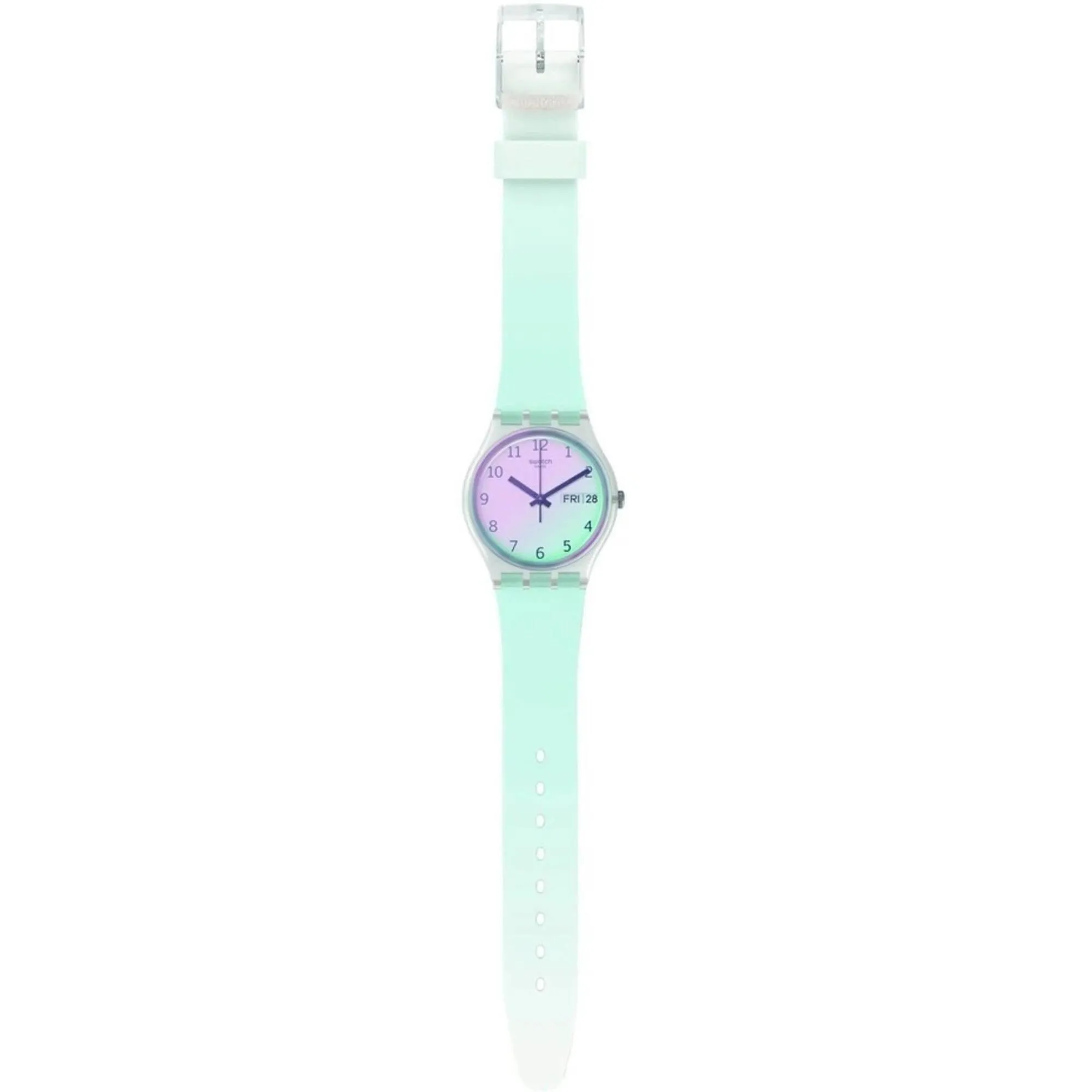 Swatch Women's Watch - Transformation Ultraciel White Dial Silicone Strap | GE713
