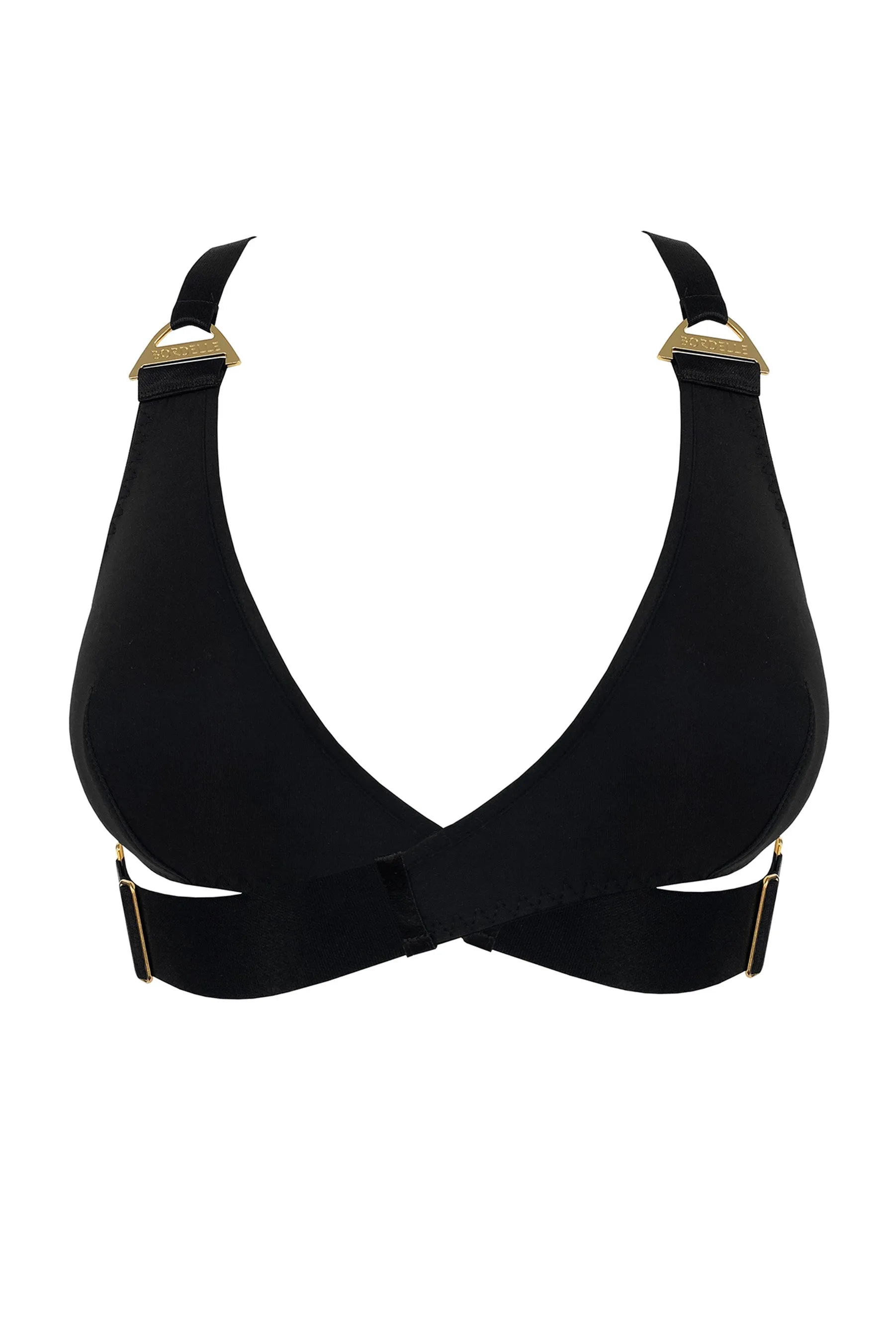 Syra Soft Wrap Bra in Black