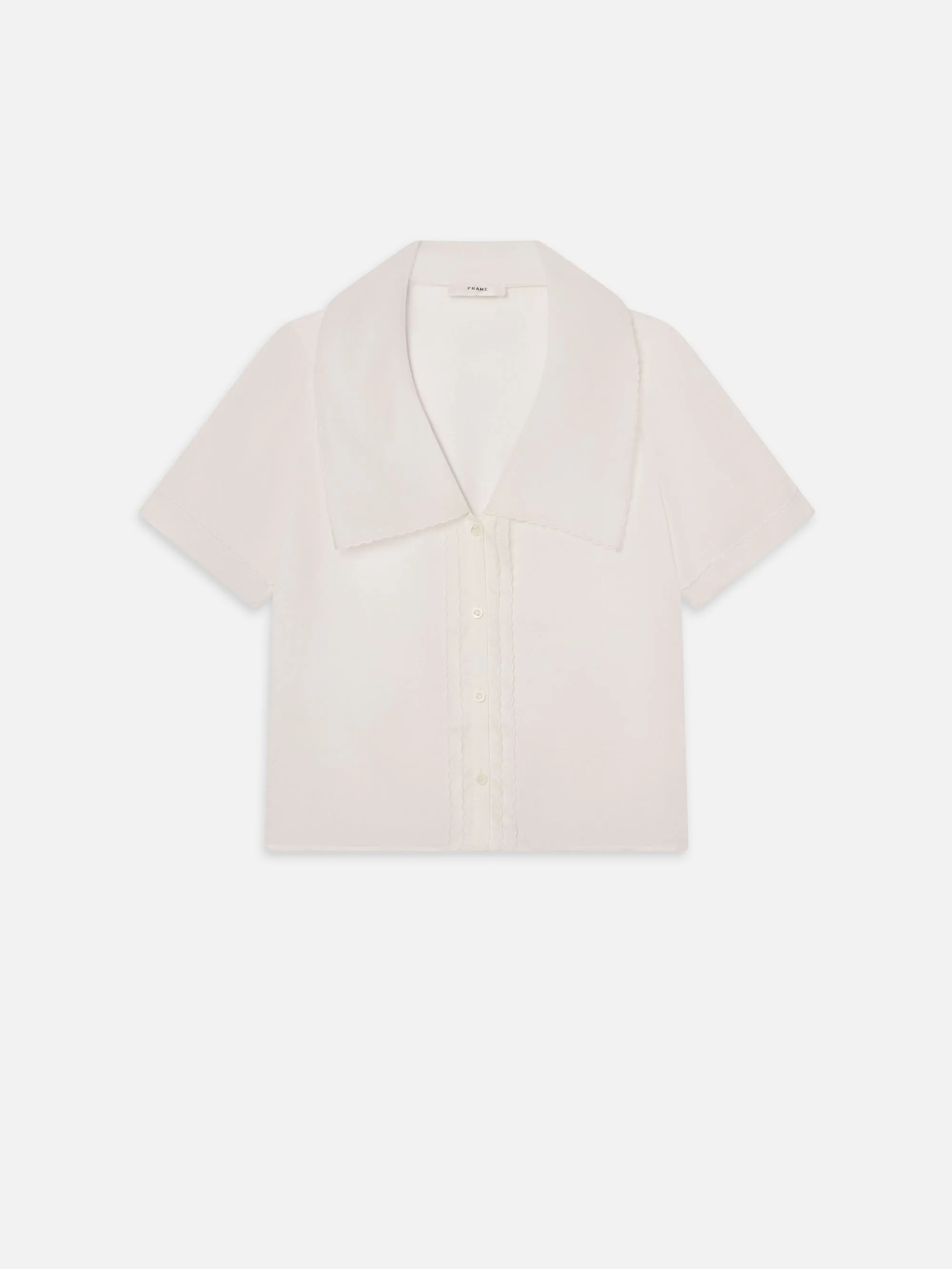 The Scallop Sailor Blouse -- White