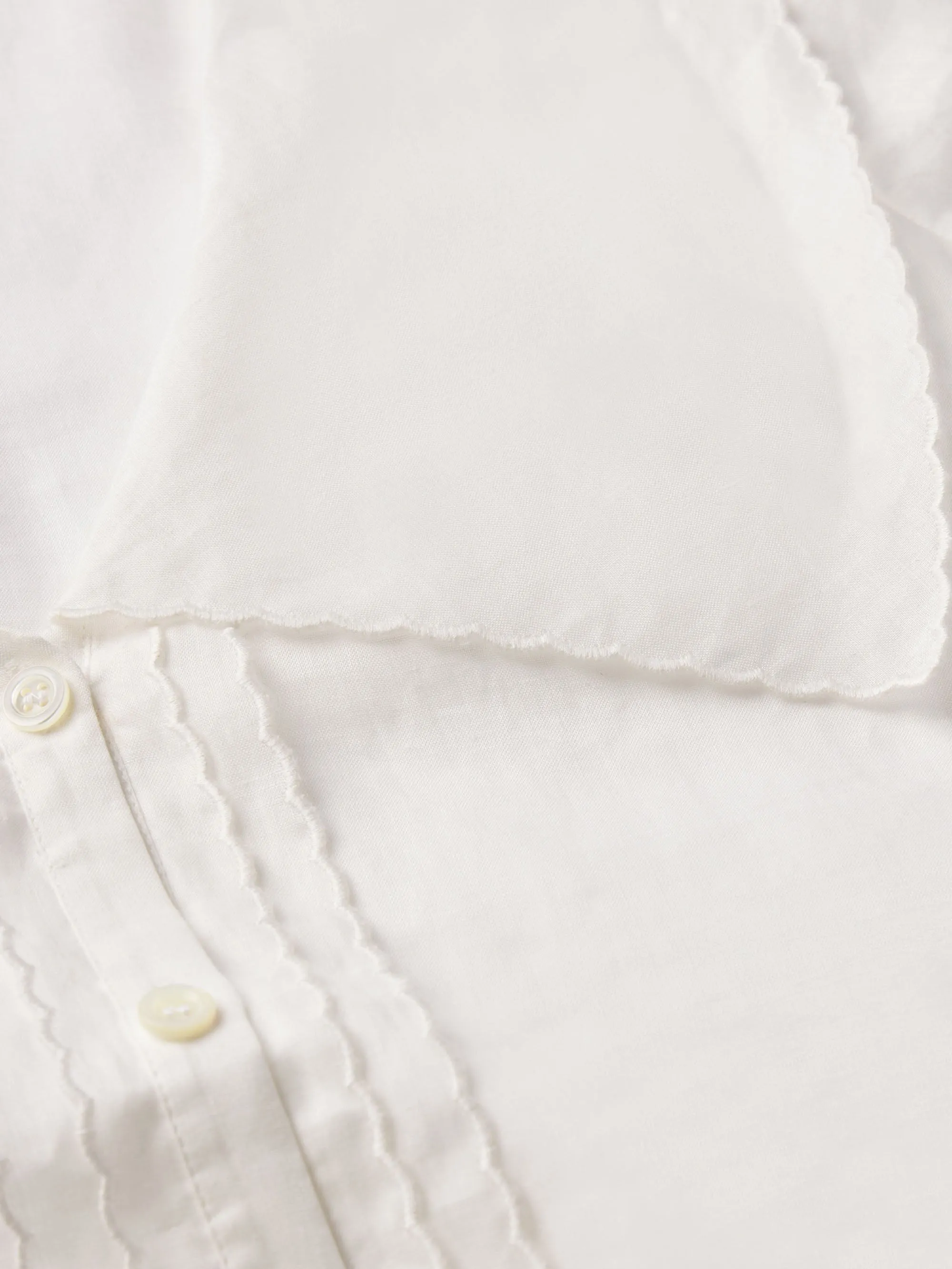 The Scallop Sailor Blouse -- White