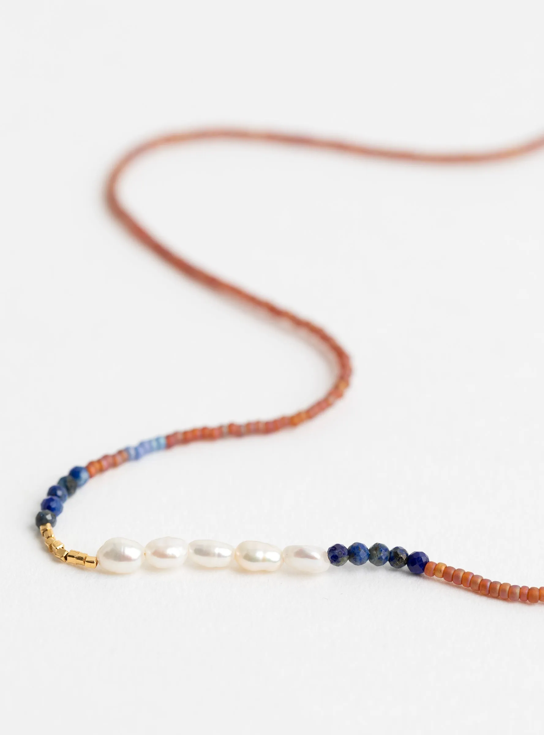 Tiny Fresh Water Seed Beads Necklace Multi