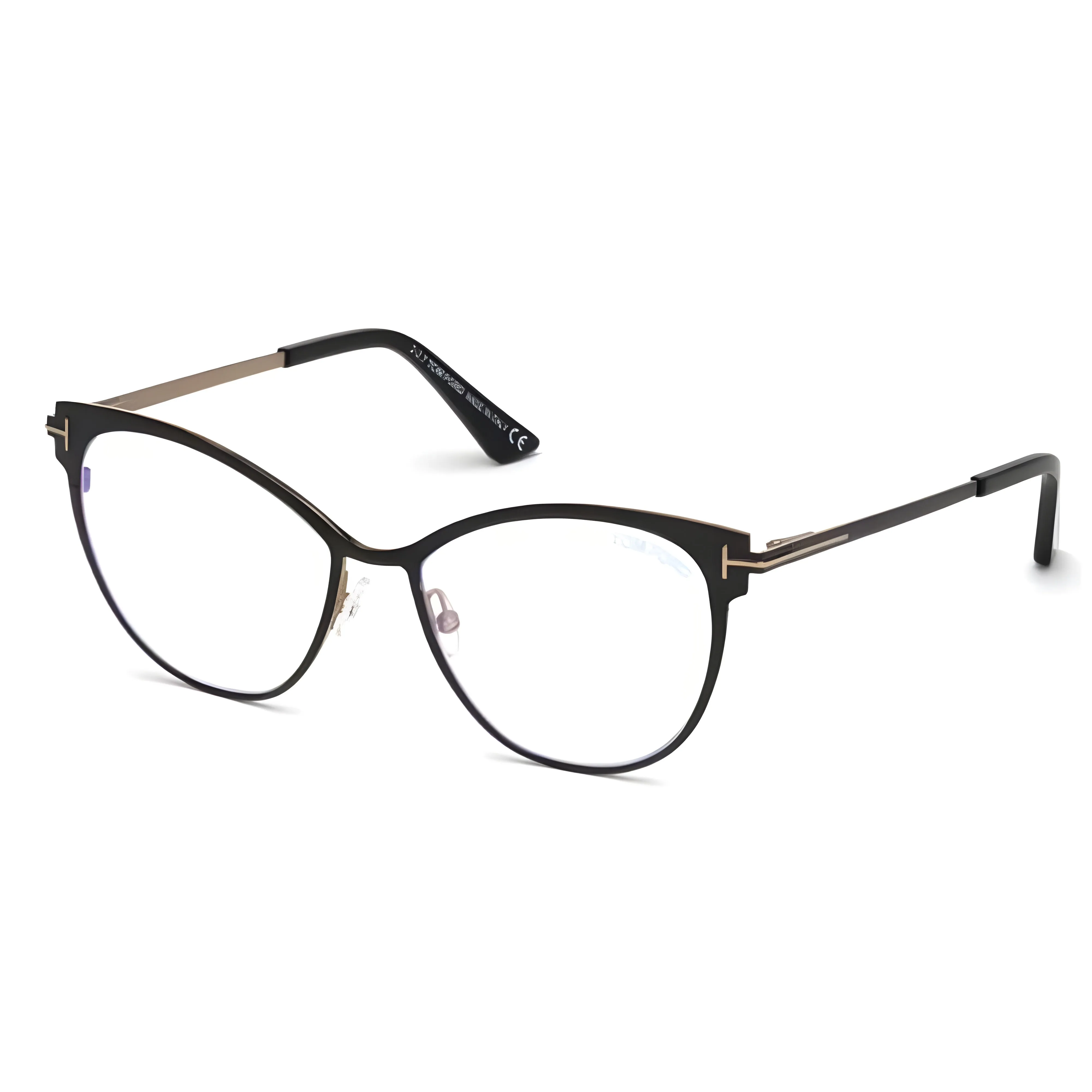 Tom Ford Women's Eyeglasses - Black Plastic Cat Eye Full Rim Frame | FT5530-B 001