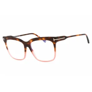 Tom Ford Women's Eyeglasses - Coloured Havana Full Rim Rectangular | FT5768-B 055