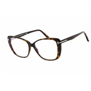 Tom Ford Women's Eyeglasses - Dark Havana Butterfly Full Rim Frame | FT5744-B 052
