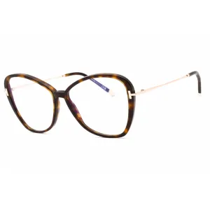 Tom Ford Women's Eyeglasses - Dark Havana Butterfly Full Rim Frame | FT5769-B 052