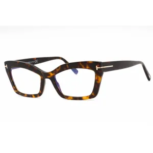 Tom Ford Women's Eyeglasses - Dark Havana Cat Eye Full Rim Frame | FT5766-B 052