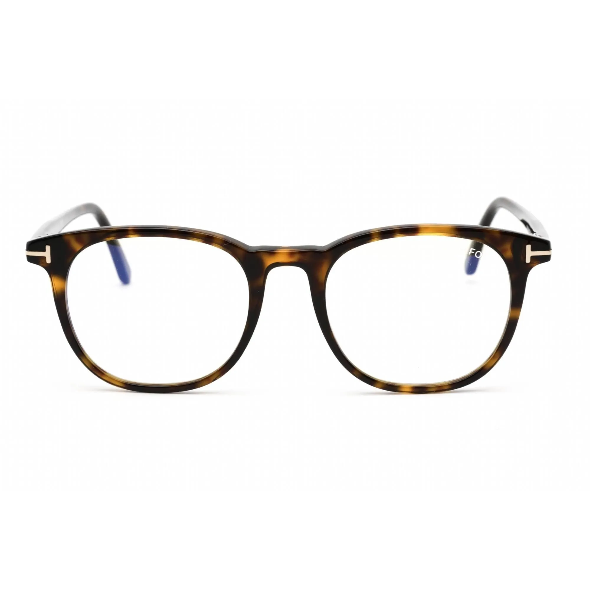 Tom Ford Women's Eyeglasses - Full Rim Dark Havana Plastic Round Frame | FT5754-B 052
