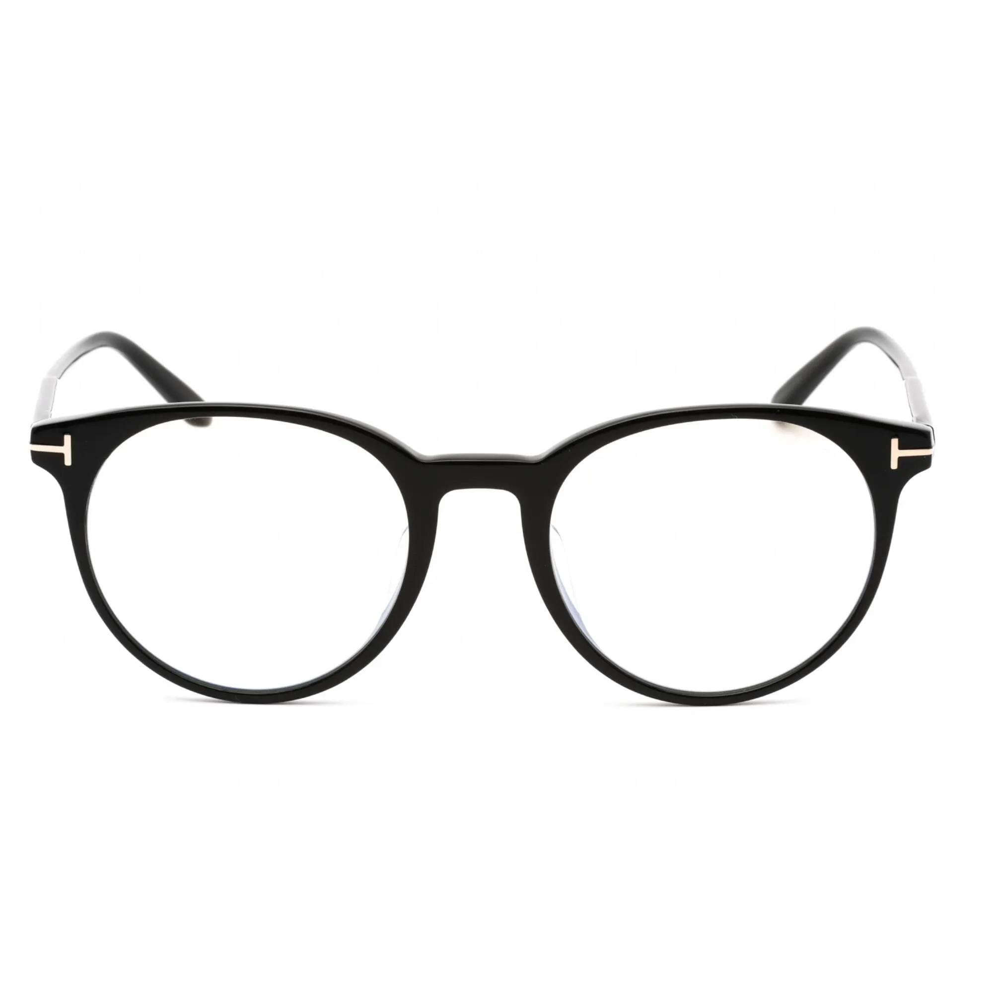 Tom Ford Women's Eyeglasses - Shiny Black Plastic Round Shape Frame | FT5695-F-B 001