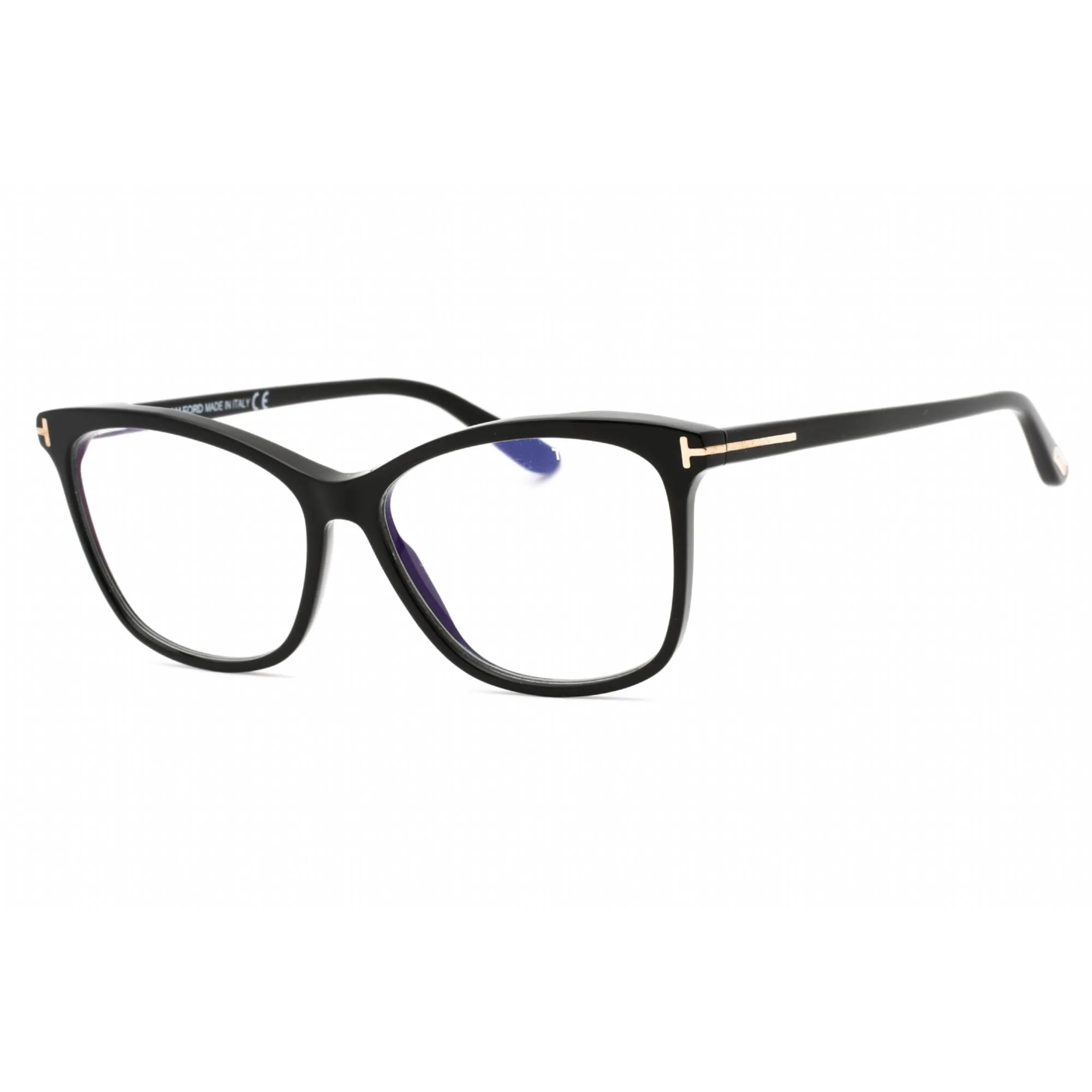 Tom Ford Women's Eyeglasses - Shiny Black Plastic Square Full Rim Frame | FT5690-B 001