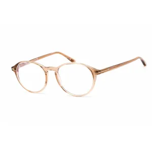 Tom Ford Women's Eyeglasses - Shiny Light Brown Plastic Round Frame | FT5753-B 045