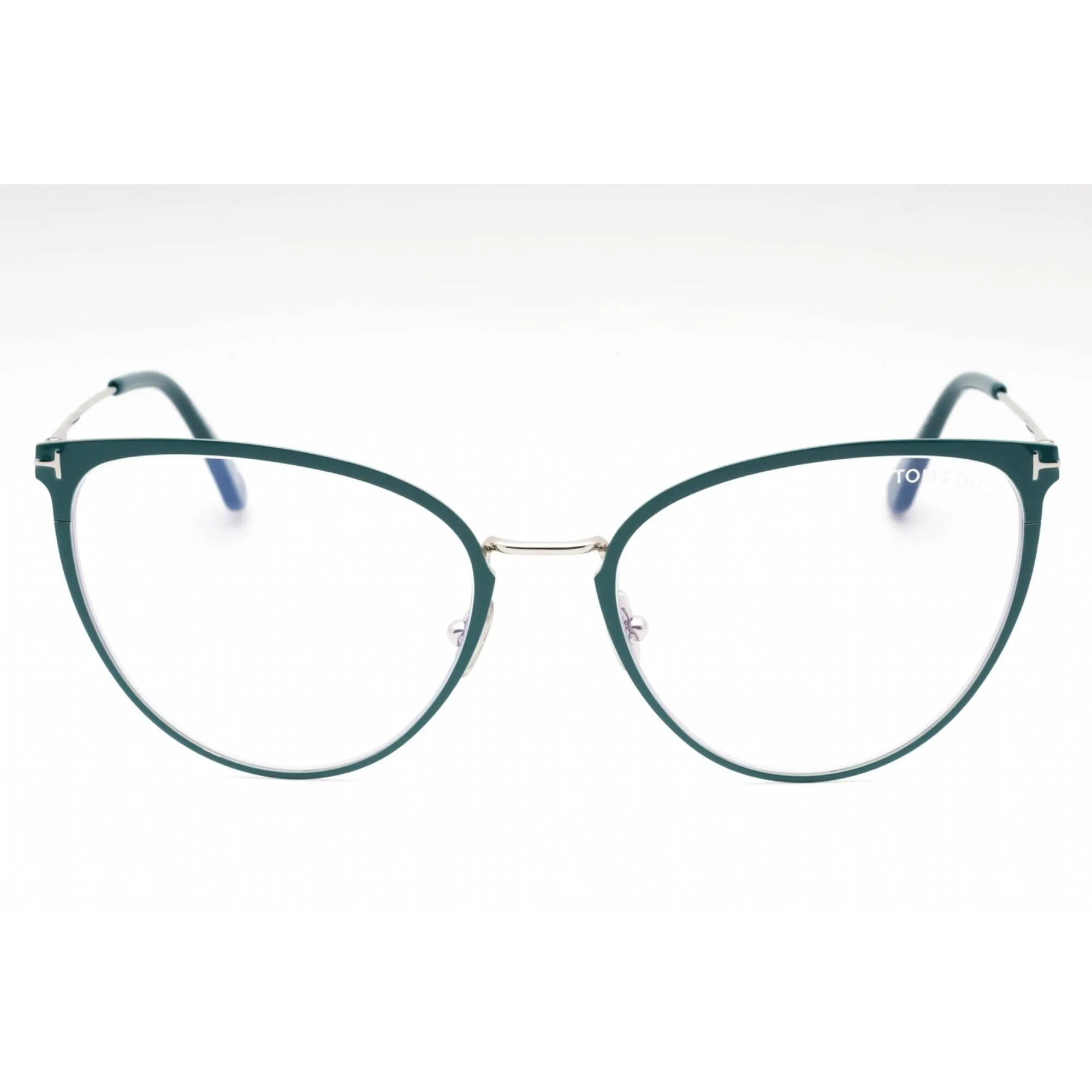 Tom Ford Women's Eyeglasses - Shiny Turquoise Cat Eye Full Rim Frame | FT5840-B 087