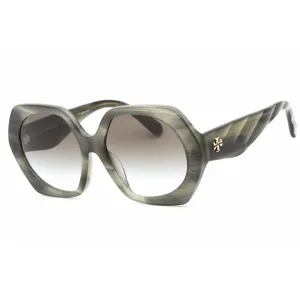 Tory Burch Women's Sunglasses - Green Horn Effect Butterfly Frame | 0TY7195F 19562A