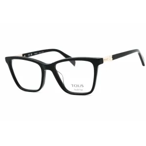 Tous Women's Eyeglasses - Shiny Black Acetate Cat Eye Full Rim Frame | VTOB29L 0700