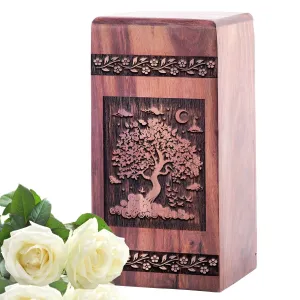 Tree Of Life: Unique Wooden Funeral Urns for Women's Ashes