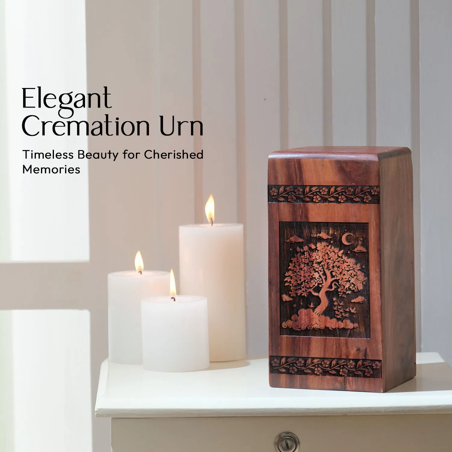 Tree Of Life: Unique Wooden Funeral Urns for Women's Ashes
