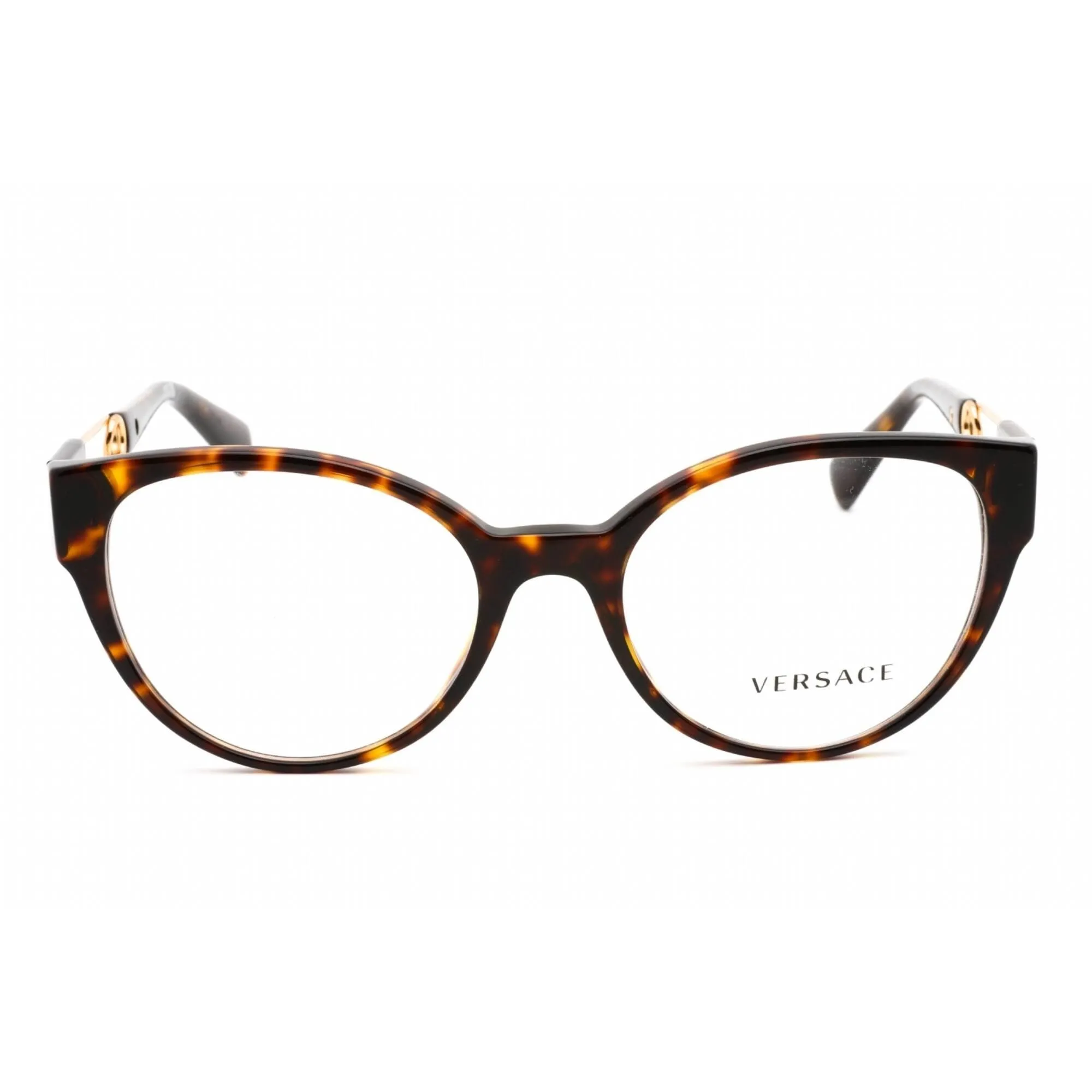 Versace Women's Eyeglasses - Full Rim Cat Eye Dark Havana Plastic Frame | 0VE3307 108