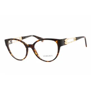 Versace Women's Eyeglasses - Full Rim Cat Eye Dark Havana Plastic Frame | 0VE3307 108