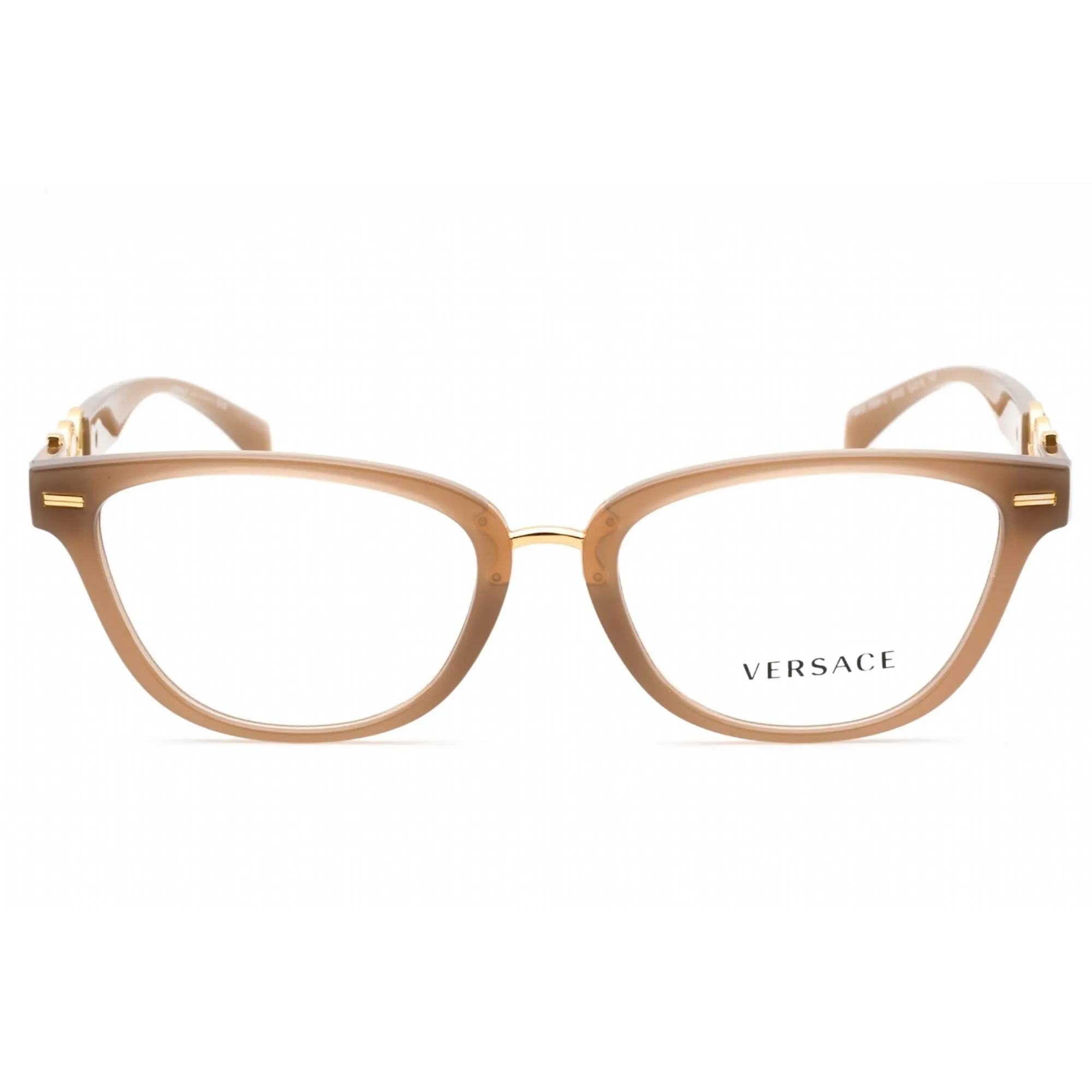 Versace Women's Eyeglasses - Opal Beige Plastic Cat Eye Full Rim Frame | 0VE3336U 5403