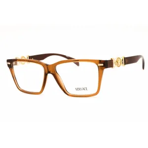 Versace Women's Eyeglasses - Transparent Brown Plastic Full Rim Frame | 0VE3335 5028