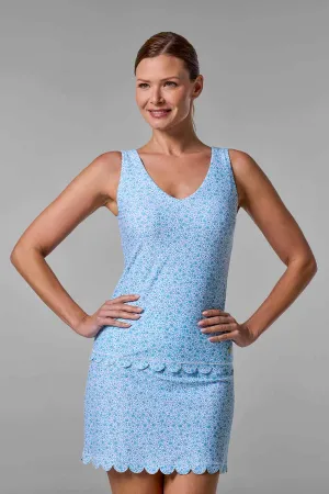 Women's Acropora Scallop Swim Tank | Malibu Blue Shell We