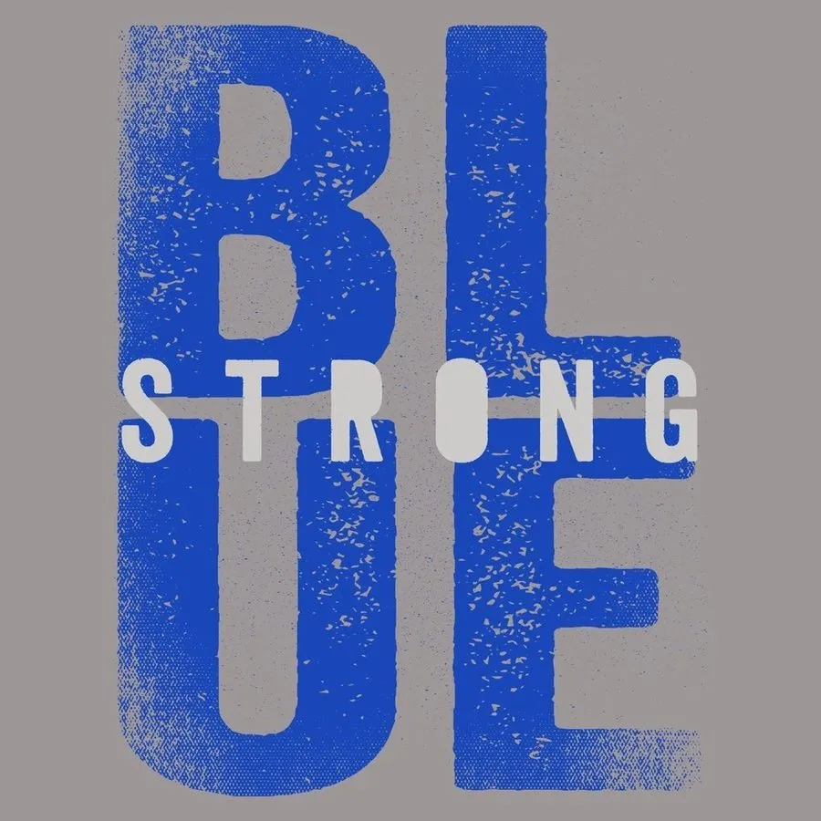 Women's Blue Strong Slim Fit T-Shirt - Dark Heather Gray