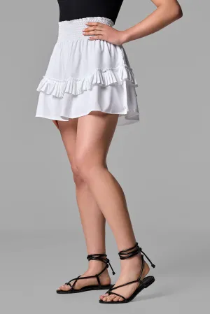 Women's Charlotte Bay Ruffle Skirt | White