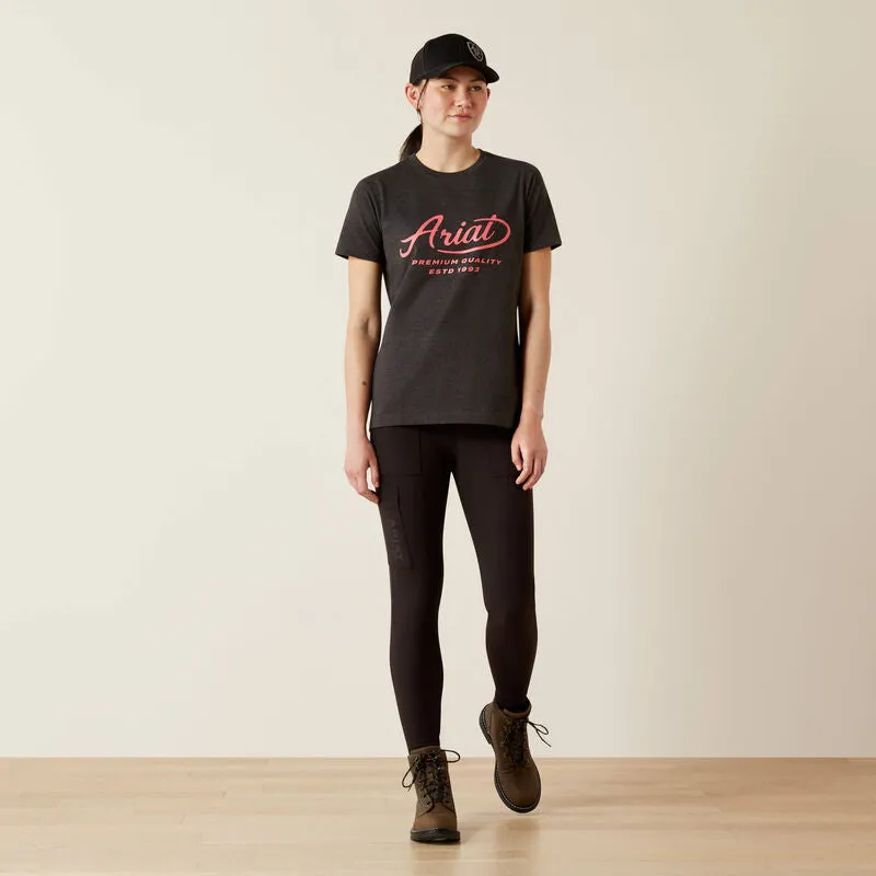 Women's Cotton Strong Worldwide T-Shirt, S/S, Charcoal Heather