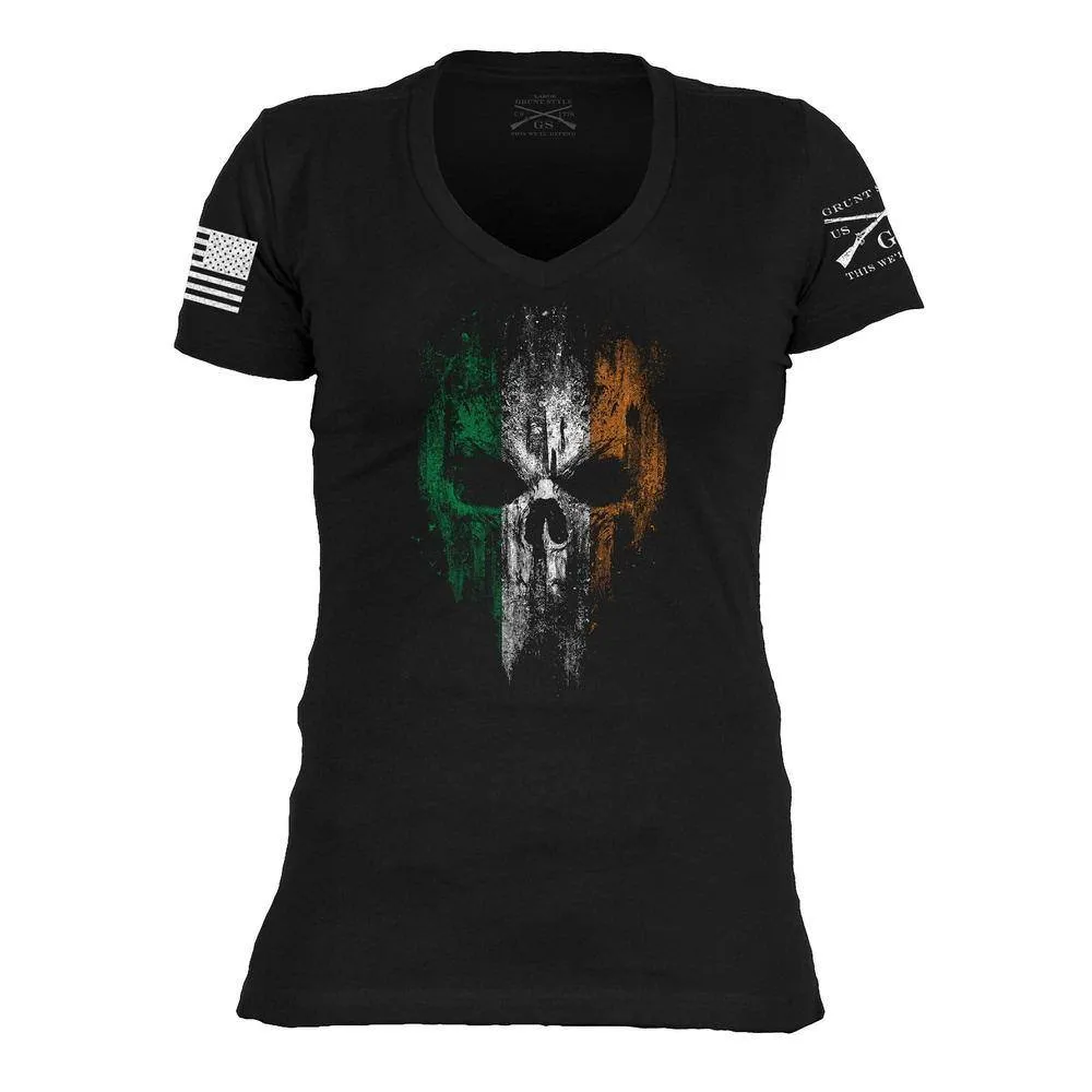 Women's Irish Reaper V-Neck - Black
