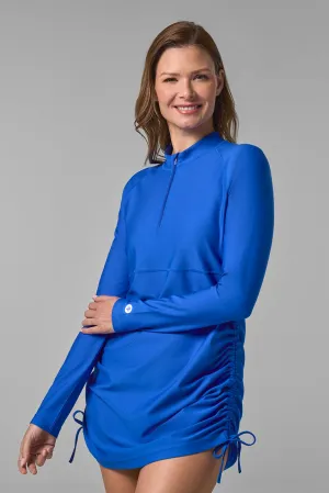 Women's Lawai Ruche Swim Shirt | Baja Blue
