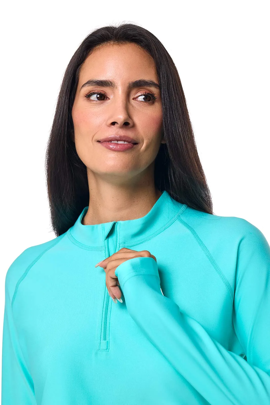 Women's Lawai Ruche Swim Shirt  | Tropical Mint