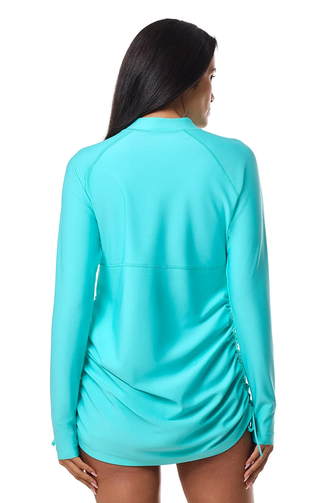 Women's Lawai Ruche Swim Shirt  | Tropical Mint