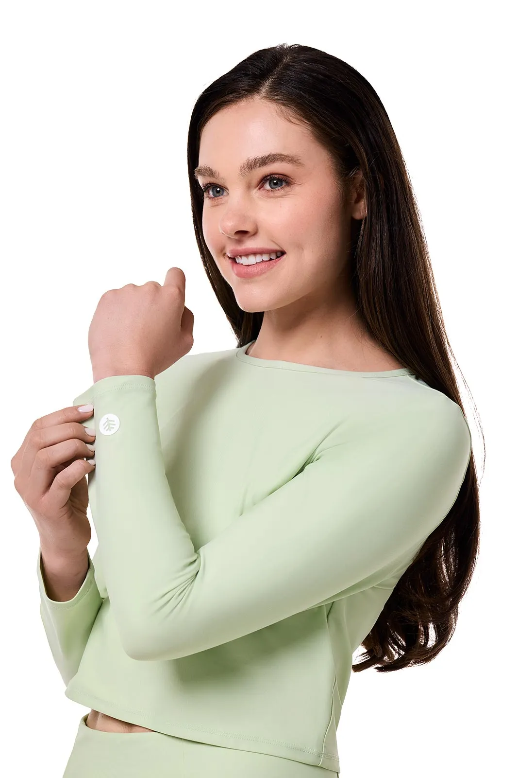 Women's Ocean Drive Cropped Rash Guard | Seedling