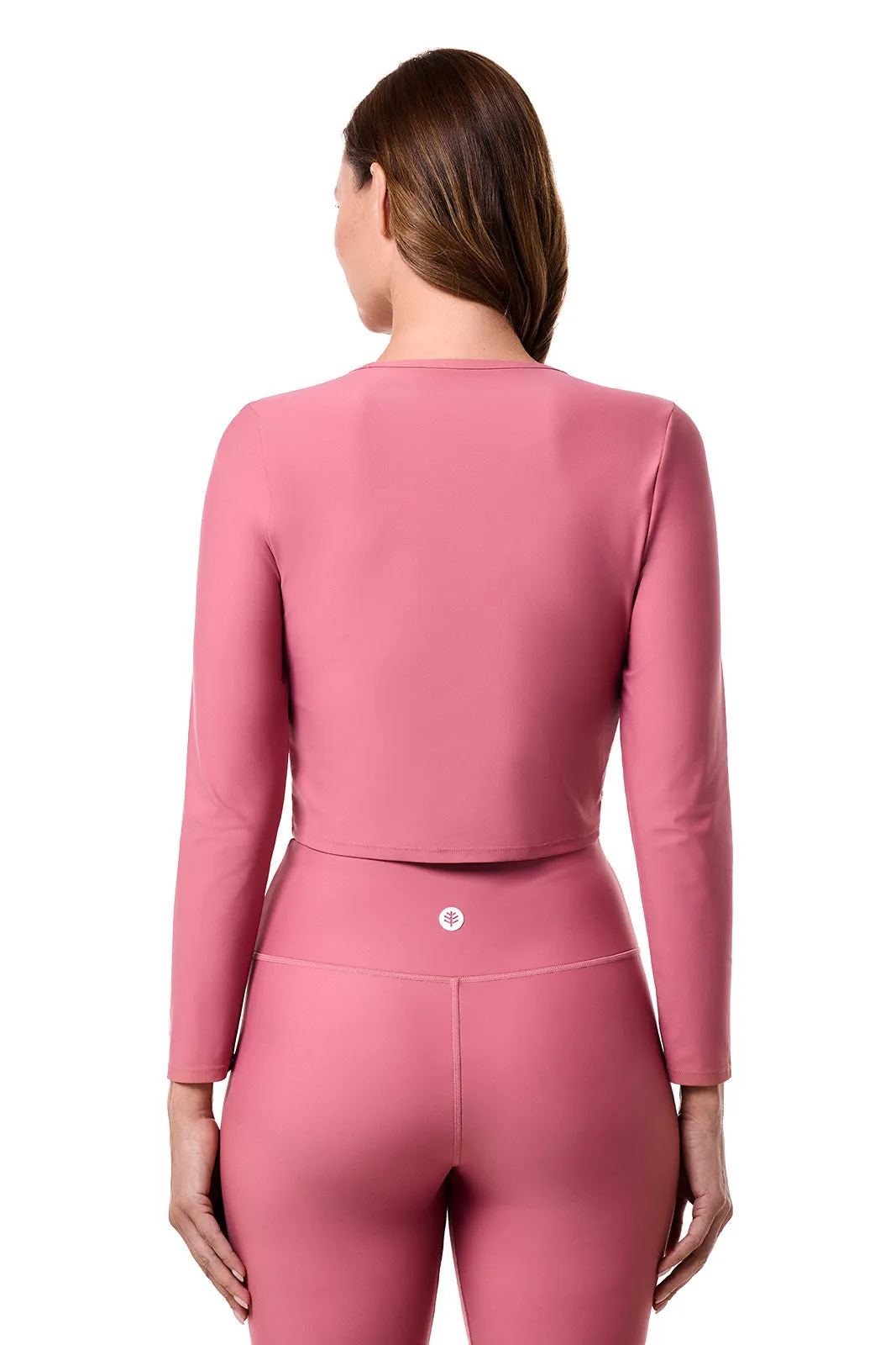 Women's Ocean Drive Cropped Rash Guard | Terracotta Rose
