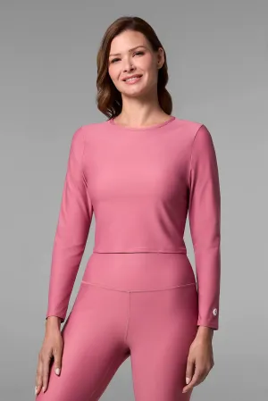 Women's Ocean Drive Cropped Rash Guard | Terracotta Rose