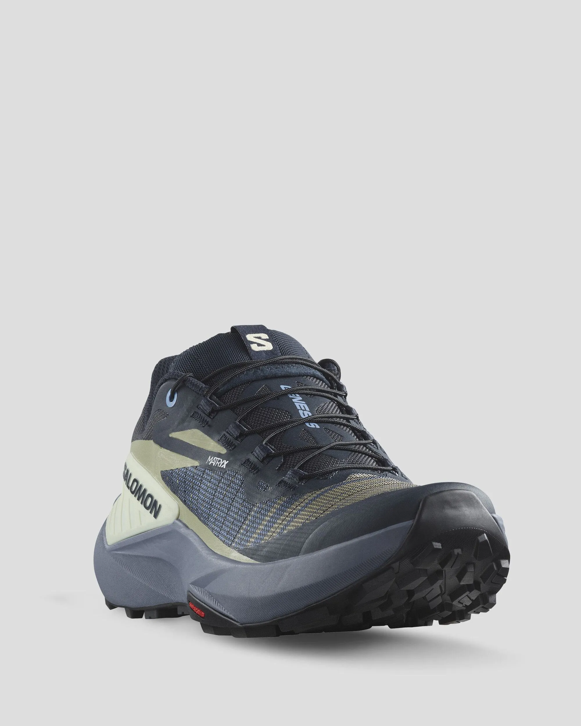 Women's Salomon Genesis Trail Running Shoes - Carbon/Grisaille/Aloe Wash